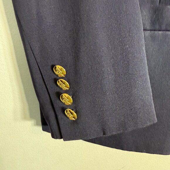 Vintage Austin Reed Wool Blazer Jacket Women's 12 Blue Formal Career Interview - Picture 9 of 12